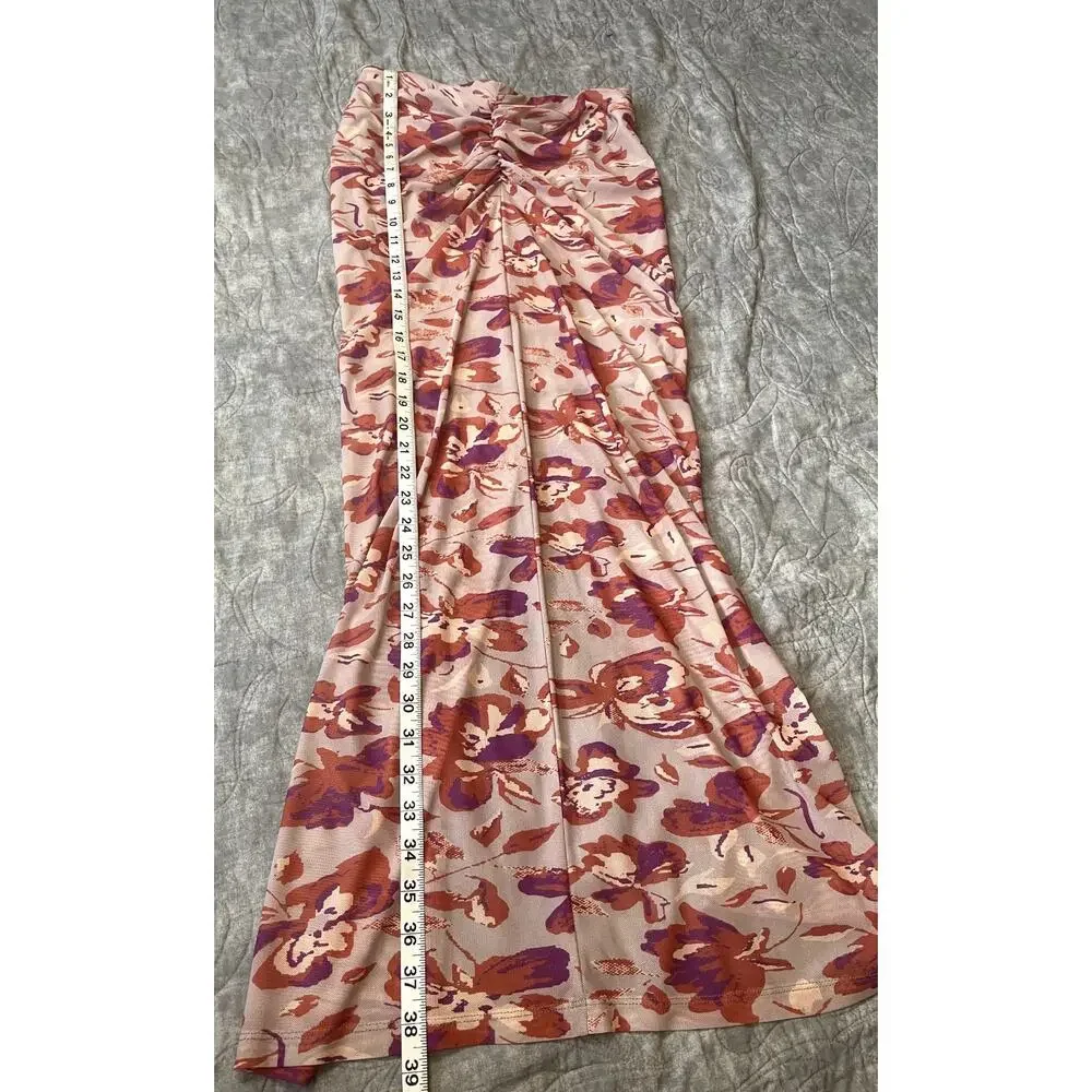 Free People Out & About Floral Mesh 2 Piece Corset Top Skirt Set Small